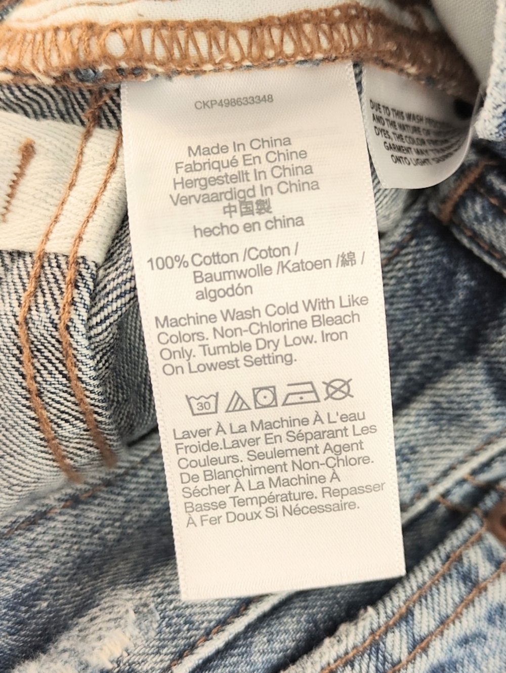 Madewell The Dean Easy Straight Jean Size 25 Straight Leg Shibori Wash Floral - Picture 11 of 11
